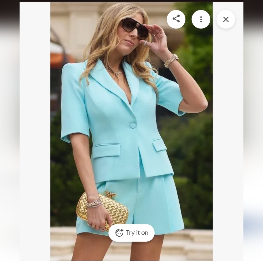 Generation Love Melbourne Crepe Aqua  Blazer  Rare Size XXL - Picture 6 of 10